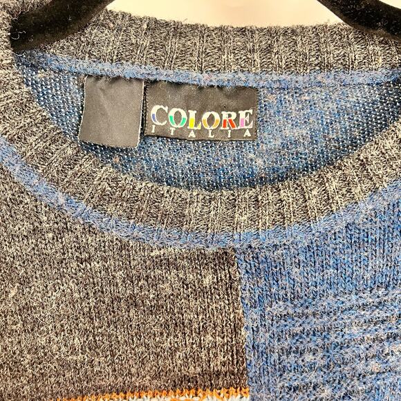 Vintage Multicolor Patchwork Crewneck Sweater - Picture 3 of 3